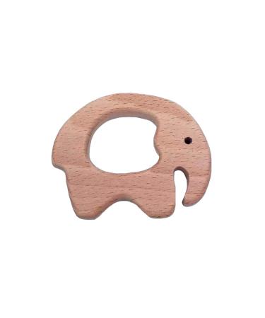 2pcs Handmade Cartoon Elephant Wood Pendant Decorations - Natural Beech Wooden DIY Necklace Charms - Buy Online on GoSupps.com