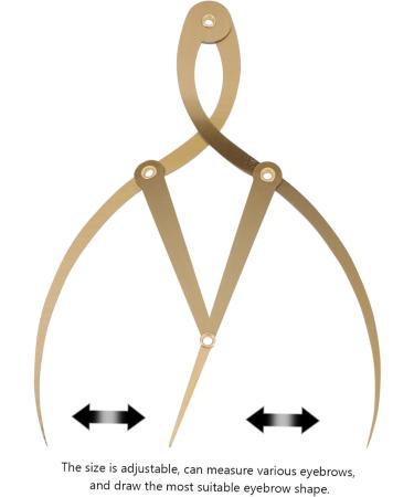 Hemoton 1pc Eyebrow Positioning Ruler Brow Mapping with Ruler Eyebrow Ruler Printable Appliance Gold Alloy 16.5x5.4cm Golden - Buy Online on GoSupps.com