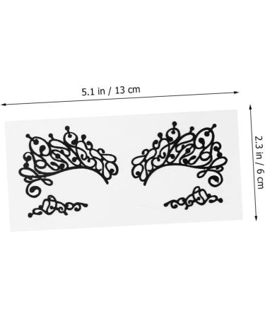 Healeved 3 pairs Eyeliner Popular Eyeshadow Sticker Fabric Drama Liner Pride Jewelry Lace Black Stickers 13.00X6.00X0.10CM Black - Buy Online on GoSupps.com