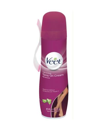 Veet Spray On Hair Removal Cream 5.1 oz for Legs & Body (Pack of 12)