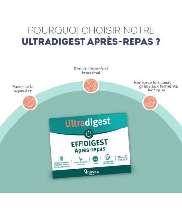 Vitavea Ultradigest Effidigest After-Meal 24 Effervescent Tablets - Buy Online on GoSupps.com