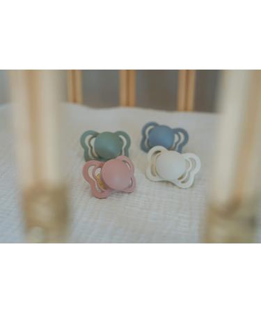 BIBS Couture Collection Pacifiers - Set of 2 Ivory/Sage | BPA-Free Soothers - Buy Online on GoSupps.com