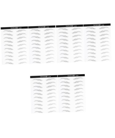 Balacoo 6 Sheets Pairs Makeup Stickers Ladies Makeup Brow Tattoos Transfer Stickers Supplies Miss Make up