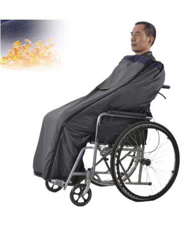 Fleece-Lined Wheelchair Cosy Cover Autumn and Winter Sleeping Bag Fleece Keep Warm Windproof Water Proof Leg Foot Set Wheelchair Leg Blanket Cover Unisex Adult Size
