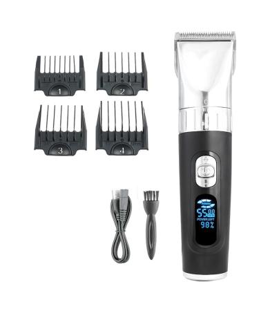 Professional Hair Clipper Hair Trimmer Professional Electric Trimmers Cordless Hair Clipper Rechargeable LED Display One Color