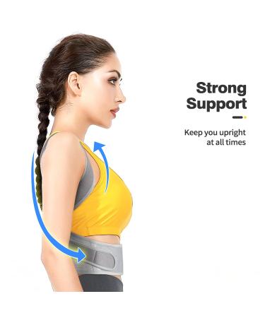 A&X Bravo Posture Corrector for Men and Women - Adjustable Lumbar Support Brace for Improved Posture and Pain Relief - XL Grey - Buy Online on GoSupps.com