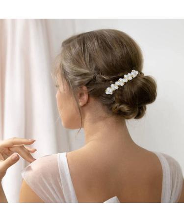 6 Pack Luxury Jeweled Hair Combs - Rhinestone & Pearl Decorative Clips for Women - Buy Online on GoSupps.com