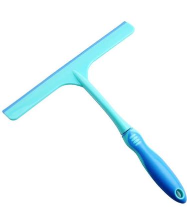 Blue Glass Scrape Bathroom Wiper Shower Cleaner for Shower Doors Bathroom Kitchen Window