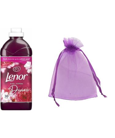 Lenor Fabric Conditioner 30 Washes 1.05 L Ruby Jasmine Scent + Our Gift for You - Organza Bag Size 9 x 7 x 0.1 cm