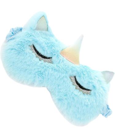 Beaupretty 2pcs Night Eyeshade Soft Plush Eye Mask for Adults & Kids | Funny Animal Eye Covers in Sky Blue - Buy Online on GoSupps.com