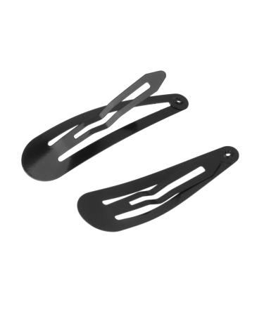 50 Pack Black Hair Snap Clips - Perfect for DIY Jewelry & Craft Projects | International Shipping - Buy Online on GoSupps.com