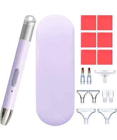 5D Diamond Painting LED Light Pen Kit - Rechargeable Art Accessory with 2 Light Modes, Glue, Clay & Storage Case - Purple - Buy Online on GoSupps.com
