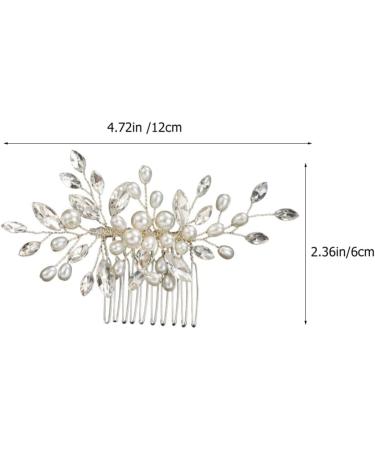 Amosfun Bridal Headwear Hair Toppers Hair Pin Hair Clip Bridal Hair Comb Hair Side Comb Wedding Headpiece Wedding Elegant Headdress Bridal Headdress Metal White Accessories Classical Bride - Buy Online on GoSupps.com