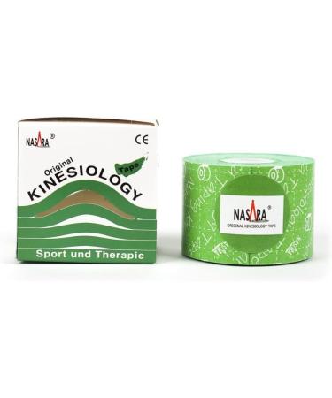 Nasara Original Kinesiological Physio Sport Tape - 6 Pack (5cm x 5m) in Green | Free Video Instructions for Sports & Medicine | International Shipping Available - Buy Online on GoSupps.com