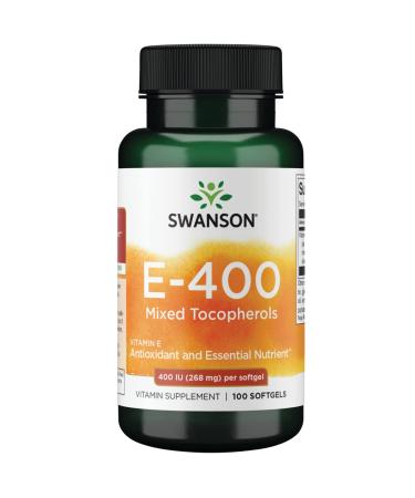 Swanson Vitamin E Mixed Tocopherols 400 Iu (268 Milligrams) 100 Sgels - Buy Online on GoSupps.com