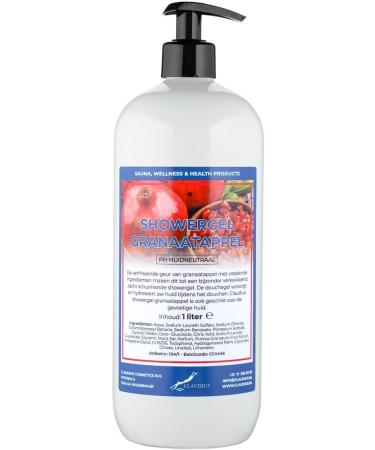 Claudius Shower Gel Pomegranate 1 liter with free pump Showergel
