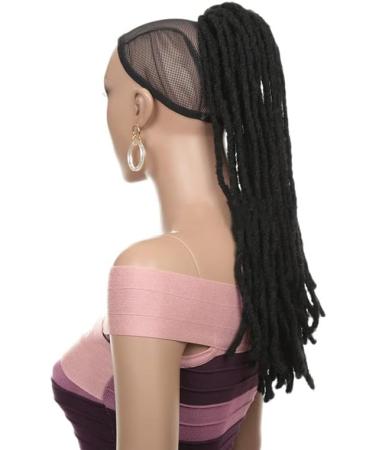 18 Dreadlock Drawstring Ponytail Faux locs Ponytail Synthetic Bun Crochet Braids Hairpieces for Black Women - Buy Online on GoSupps.com