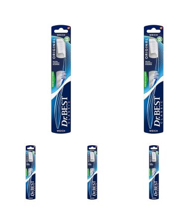 Dr.BEST Original Toothbrush Soft (1 piece) helps protect the gums (pack of 5) 1 piece (pack of 5) New