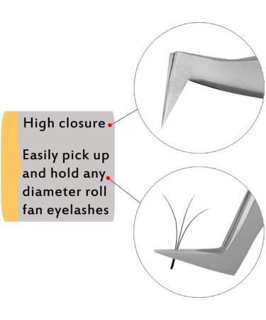 Eyelash Extension Tweezers | Professional L-Tweezers | Bent Pointed Stainless Steel | Gemerry - Buy Online on GoSupps.com