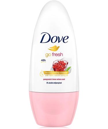 Dove Go Fresh Pomegranate & Lemon Verbena Anti Perspirant Deodorant Roll-On 6x50ml - Refreshing Scent - 300ml Total - Buy Online on GoSupps.com