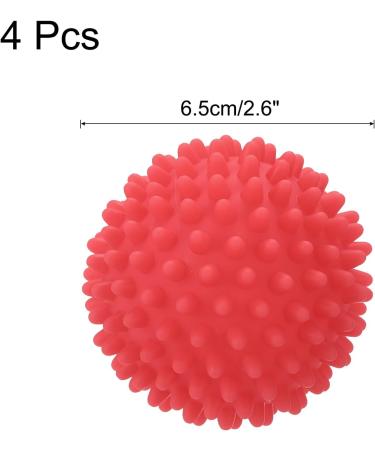 uxcell 4pcs Reusable Laundry Dryer Balls - Reduce Wrinkles & Static Energy-Saving Vinyl Fabric Softener Rose Red - Buy Online on GoSupps.com