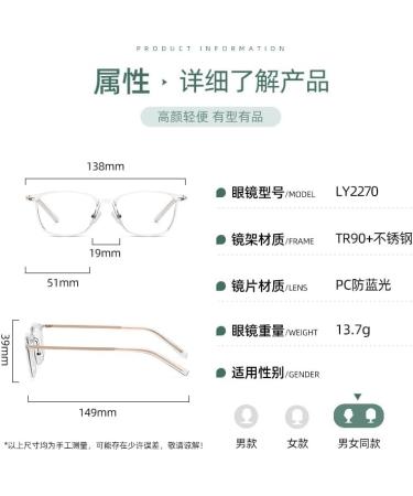 Metal Temples Square TR90 Blue Light Blocking Glasses for Men & Women | Anti-UV Ray Computer & Reading Glasses | Khaki-Green 51mm - Buy Online on GoSupps.com