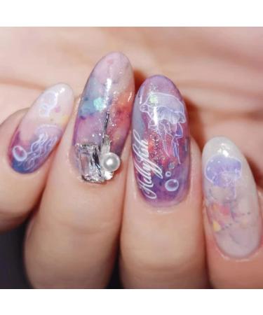 Ocean Starfish Jellyfish Summer Sea Waves Nail Art Stickers - 3 Sheets Beach Theme for Acrylic Nails - Salon Quality DIY Decals - Buy Online on GoSupps.com