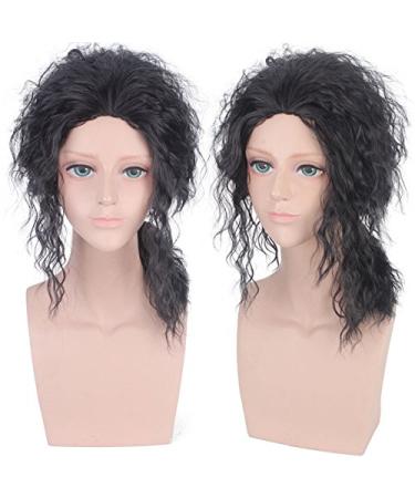 Wig for Wedding Shooting Runway Catwalk Interview Cos Wig Male King Mj Black Fashion Handsome Student Long Curly Hair Wig