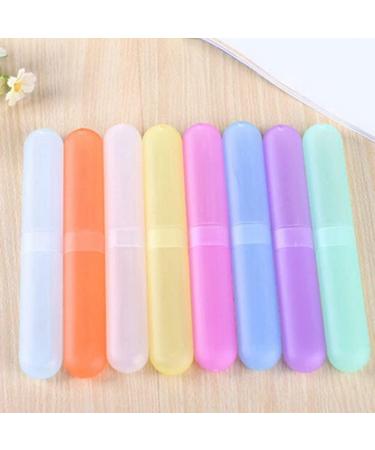 Portable Plastic Toothbrush Case - Travel & Camping Toothbrush Storage Box with Air Hole - Dust-Proof & Stylish Makeup Brush Holder - Blue - Buy Online on GoSupps.com