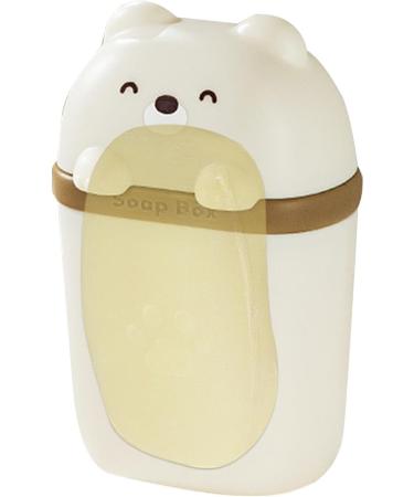 Solid Shampoo Bar Holder - Body Wash Bar Travel Case Cute Bear Shape Body Washing Bar Travel Case with Draining Hole for Long Trips White - Buy Online on GoSupps.com