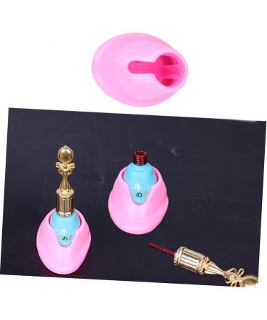  minkissy 8 Pieces Nail Polish Bottle Base Nail Polish Holder Anti-Splash Nail Polish White Shelf Nail Art Supplies Manicure Gel Organizer - Buy Online on GoSupps.com