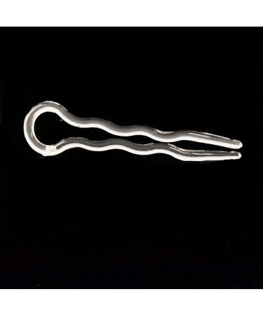 4pcs hairpin in U shape. 9x2cm in crystal - Made in Germany - WeLoveBeads