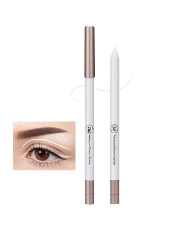 Women's Eye-Liner Pencil White Eyeliner Pencils Quick Drying Eyeliner Pencil Professional White Eyeliner Pencil Silk Worm Lightening Eyeliner Pen for Women