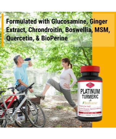 Olympian Labs Platinum Turmeric Formulated with Glucosamine Chrondroitin MSM & BioPerine for Maximum Joint Health 60 Capsules - Buy Online on GoSupps.com