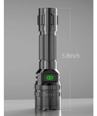 POVAST 1600 Lumens Tactical Flashlight with Picatinny Rail Mount - Remote Pressure Switch, USB Rechargeable - Matte Black - Buy Online on GoSupps.com