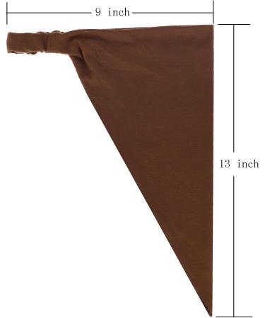 MapofBeauty 13 Inch 6 Pieces Soft Elastic Triangle Non-slip Bandana Head Scarves Headband (Black/Grey/Deep Coffee/Brown/Light Brown/Khaki) - Buy Online on GoSupps.com