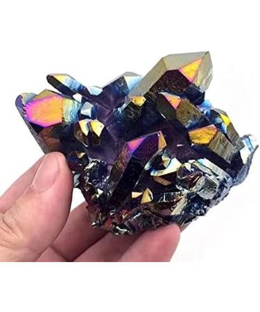 1pc 200g-260g Natural Rainbow Stone Titanium Coated Crystals Angel Aura Quartz Clusters Chakra Reiki Balancing - Buy Online on GoSupps.com