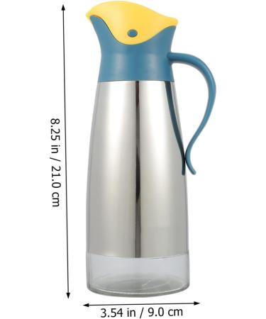 Zerodeko 1pc Lecythus Vinegar Pot Oil Holder Olive Oil Pot Glass Vinegar Dispenser Olive Oil Dispenser Olive Oil Storage Can Automatic Opening Closing Bottle Metal Pp Storage Tank Leakproof 9X9CM Yellow - Buy Online on GoSupps.com