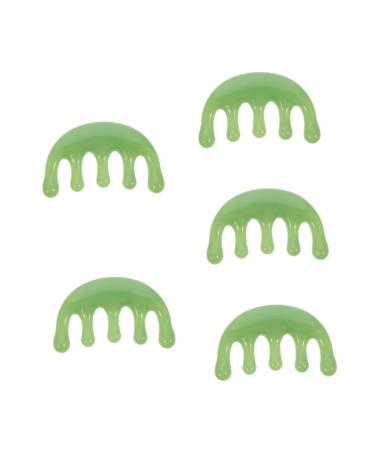 Tovinanna 5st massage comb house supply portable massage device hair crest made of wood wide degradation ridge scalp massage home accessory pocket ridge harz travel acupuncture rod five claws