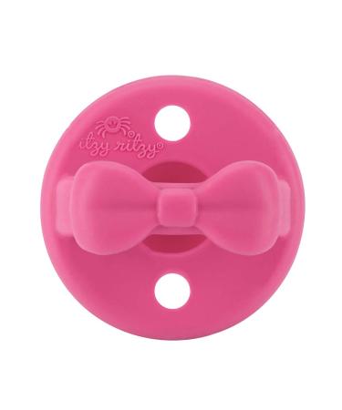 Itzy Ritzy Sweetie Soother Silicone Pacifiers 0+ Months - Cotton Candy & Watermelon Bow (2 Pack) - Buy Online on GoSupps.com