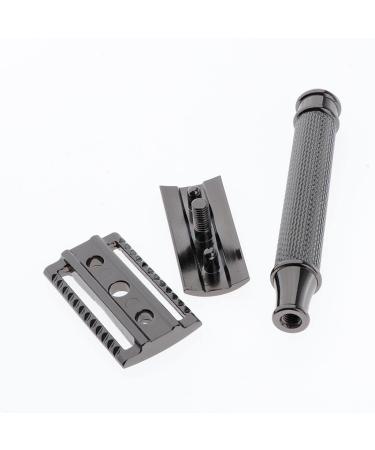 2 Set Classic Manual Double Edge Razor for Men - Black - Perfect for Daily Shaving - International Shipping Available - Buy Online on GoSupps.com