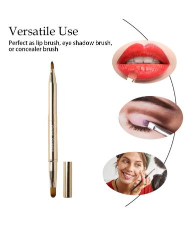 Revolving Portable Lip Brush Set - 2 Pieces for Easy Lipstick & Gloss Application - Buy Online on GoSupps.com