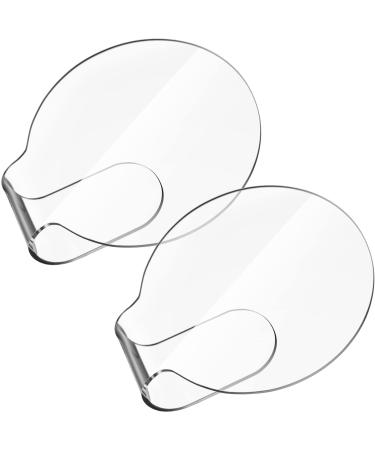 Makeup Mixing Palette 2 Pieces Handheld Makeup Mixing Tray Acrylic Foundation Mixing Tray Clear Foundation Palette Eyeshadow Makeup Hand Palette Cosmetic Foundation Dish for Makeup Blending