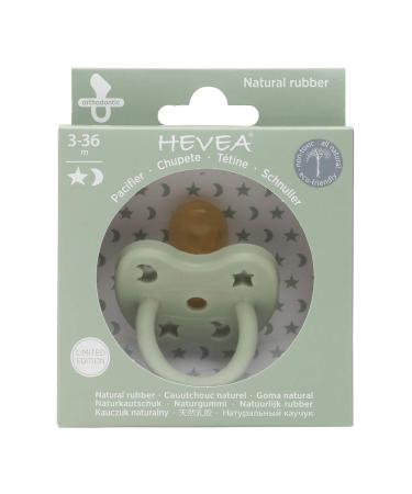 Hevea Colored Natural Rubber Pacifier | Eco-Friendly BPA-Free Food-Grade | Nordic Sea Green | 3-36 Months - Buy Online on GoSupps.com