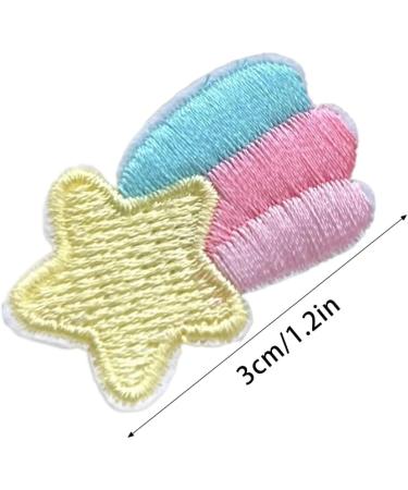 hgnxa 1pc/1pair Rainbow Star Shape Hairpin for Sweet Girls Cute Sweet Style Hair Barrettes Embroidery Aesthetics Hair Clip A pair - Buy Online on GoSupps.com