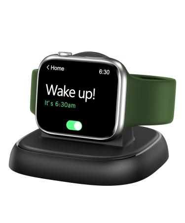 NEWDERY Charger Stand for Apple Watch, Portable Watch Charger for iWatch with USB C Cable,Fast Charging,Wireless Charging Station for iWatch series Ultra/8/7/6/5/3/2/SE, 49/45/44/42/41/40/38 mm, Black