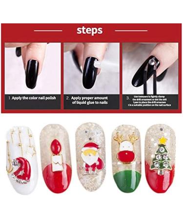 Evenden Nail Nail Christmas Rhinestone Rows 3D Manicure Nail Art Decor DIY Rivet Bolts Beads Jewellery Things SD-04 - Buy Online on GoSupps.com