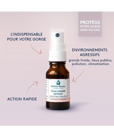  Ballot-Flurin Ballot-Flurin - Soothing Nomadic Spray - Alcohol Free - White Propolis - 15ml - 100% French Organic Ingredients - Buy Online on GoSupps.com