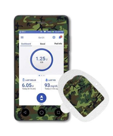 Diasticker | Omnipod Dash Sticker/Sticker with Podsticker - Camouflage