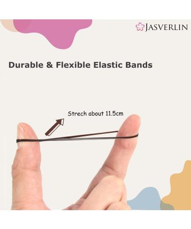 Elastic Hair Bands 1000pcs Brown Ponytail Holders Soft Hair Ties Styling - JASVRELIN - Buy Online on GoSupps.com